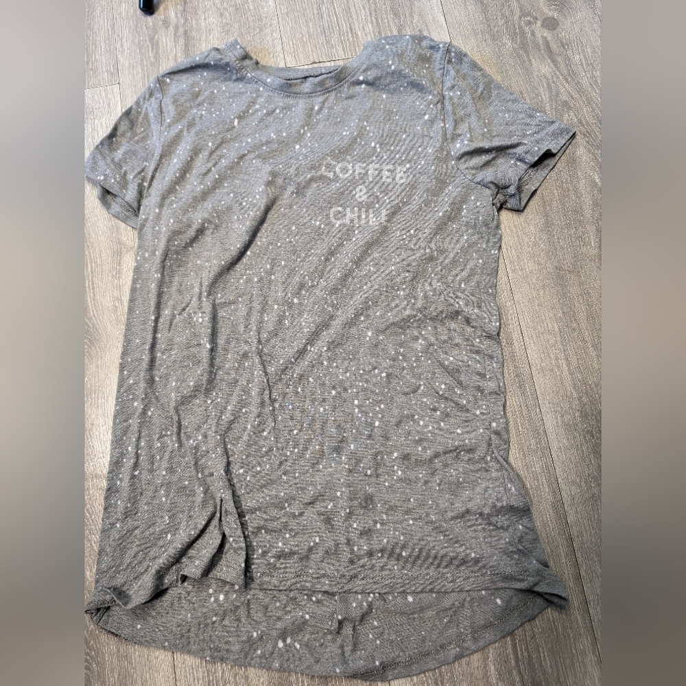 Coffee and chill tshirt by Zoe + liv M gray